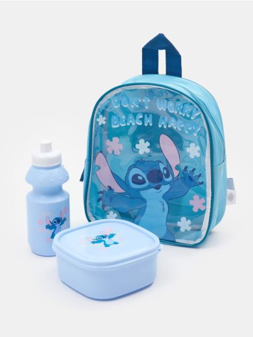 Sinsay - Súprava: batoh, desiatový box a fľaša Stitch - viacfarebná