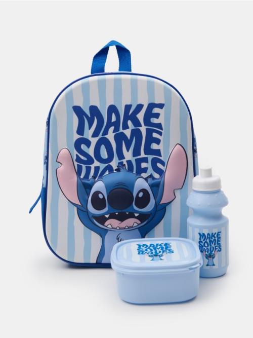 Sinsay - Súprava: batoh, desiatový box a fľaša Stitch - viacfarebná