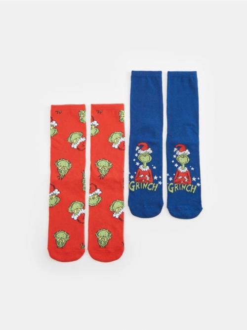 Sinsay - Súprava 2 párov ponožiek Grinch - čierna