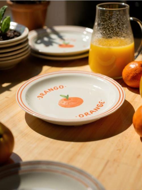 Sinsay - Keramická misa s potlačou - oranžová