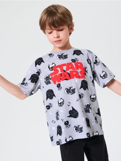 Sinsay - Tričko s dlhými rukávmi Star Wars - stredne sivá