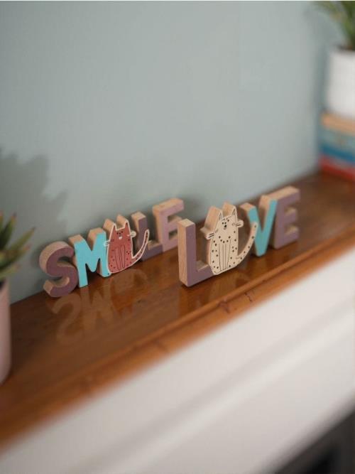 Sinsay - Stojacia dekorácia SMILE & LOVE - svetlomodrá