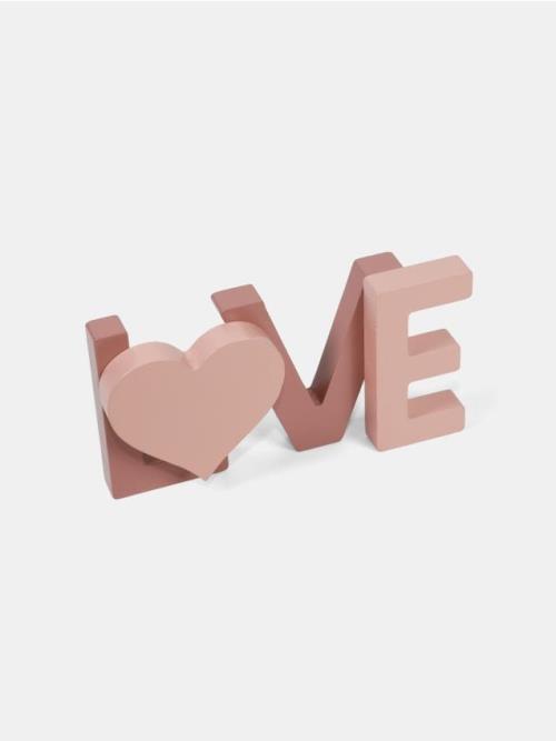 Sinsay - Stojacia dekorácia LOVE - ružová