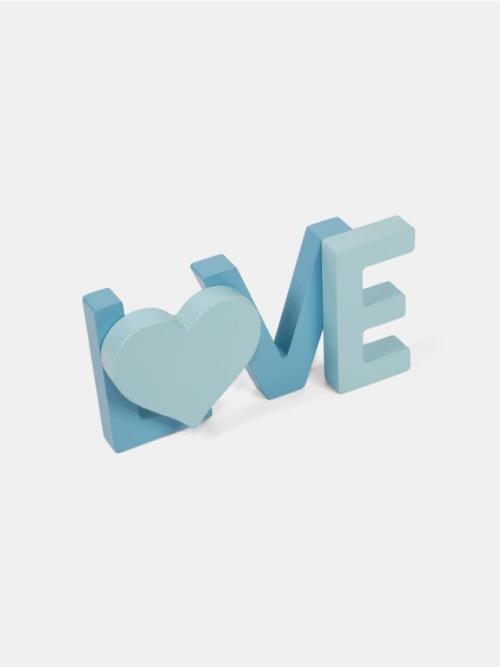 Sinsay - Stojacia dekorácia LOVE - svetlomodrá