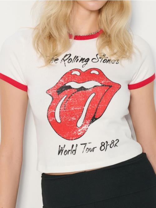 Sinsay - Bavlnená košeľa s potlačou The Rolling Stones - červená