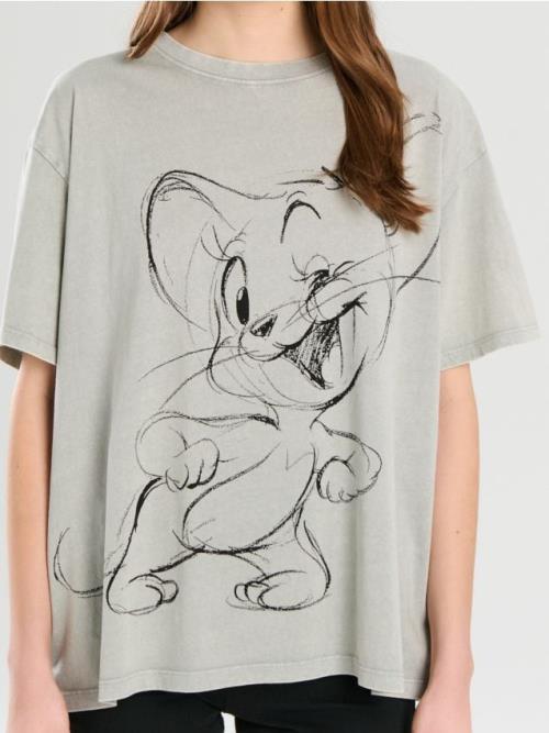 Sinsay - Tričko Tom&Jerry - svetlošedá