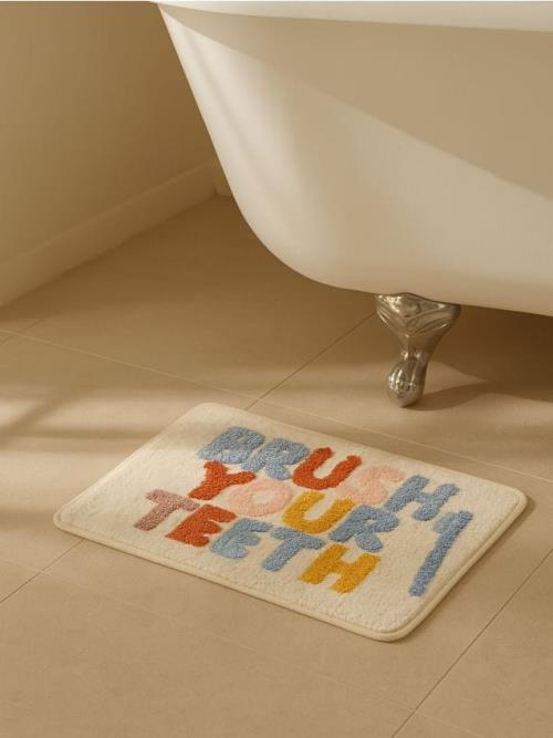 Sinsay - Kúpeľňová podložka s nápisom BRUSH YOUR TEETH - viacfarebná