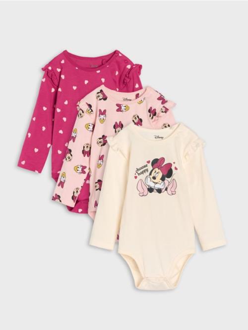 Sinsay - Súprava 3 body Minnie Mouse - krémová