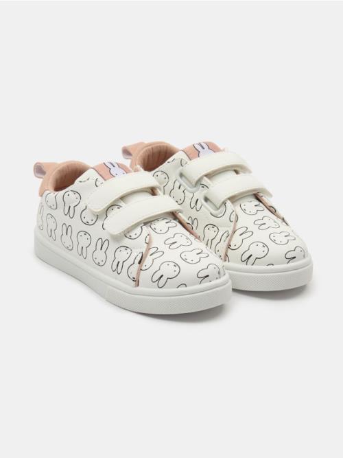 Sinsay - Tenisky so zapínaním na suchý zips Miffy - biela