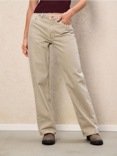 Sinsay - Rifle wide leg - odtieň pšenice