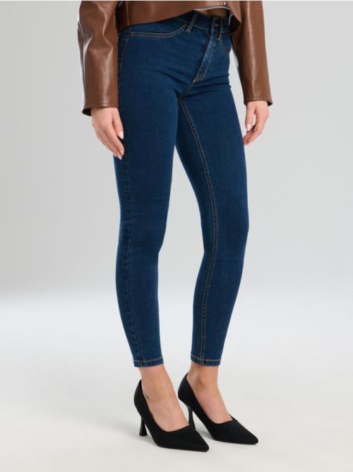 Sinsay - Rifle skinny so stredne vysokým pásom - tmavomodrá
