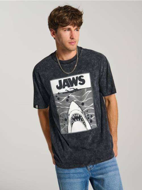 Sinsay - Tričko Jaws - čierna