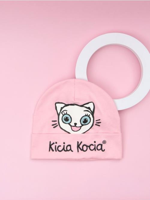 Sinsay - Čiapka beanie Kitty Kotty - pastelová ružová