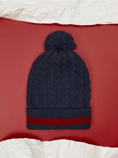 Sinsay - Čiapka beanie - tmavomodrá