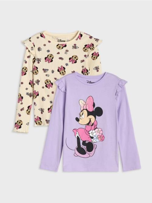 Sinsay - Súprava 2 tričiek s dlhými rukávmi Disney - levanduľová