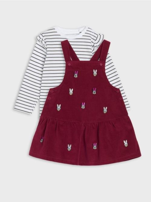 Sinsay - Manšestrové šaty s tričkom Minnie Mouse - orchideová