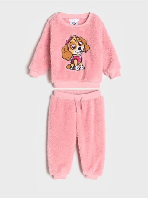 Sinsay - Tepláková súprava Paw Patrol - popolavá ružová