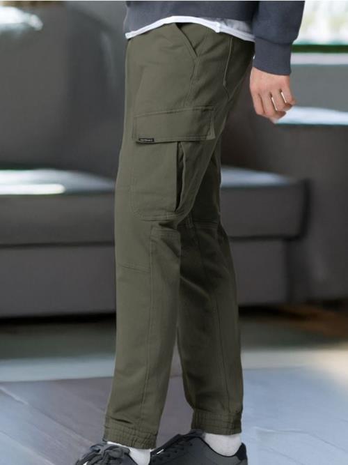 Sinsay - Džínsy regular jogger fit - tmavozelená