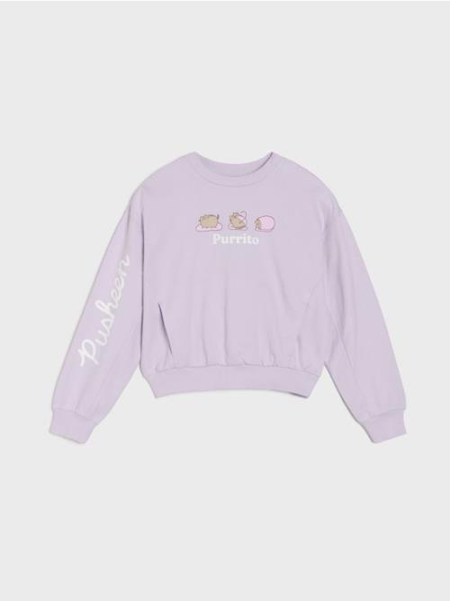 Sinsay - Mikina crewneck Pusheen the Cat - levanduľová