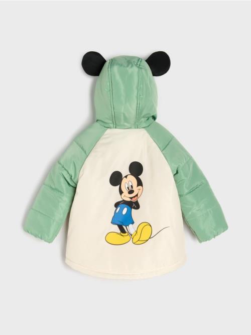 Sinsay - Prešívaná bunda s 3D prvkami Mickey Mouse - krémová