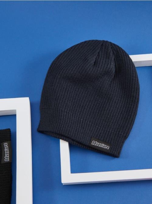 Sinsay - Čiapka beanie - tmavomodrá