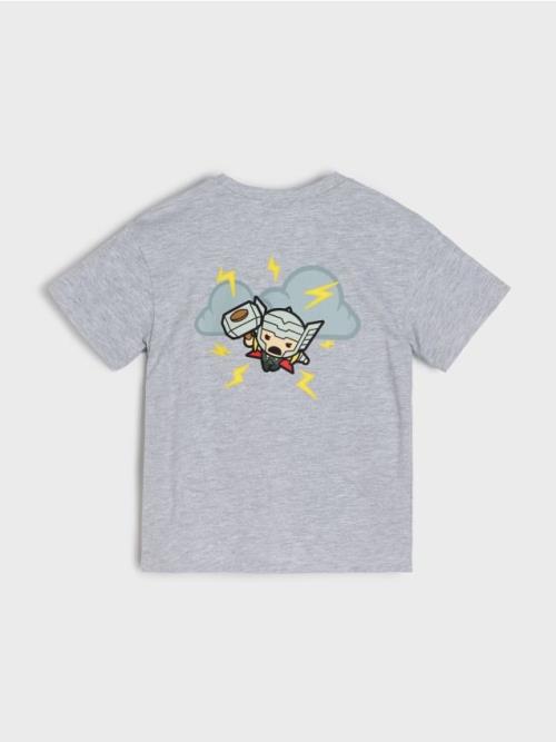 Sinsay - Tričko Marvel Kawaii Art Collection - stredne sivá