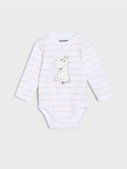 Sinsay - Prúžkované body The Moomins - biela