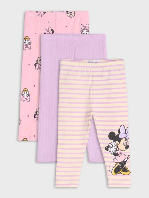 Sinsay - Súprava 3 legín Minnie Mouse - krémová